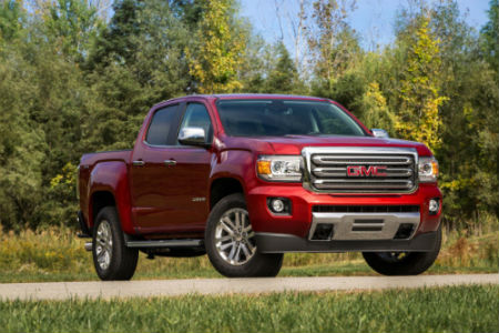 2020 GMC Canyon Red on Country Road
